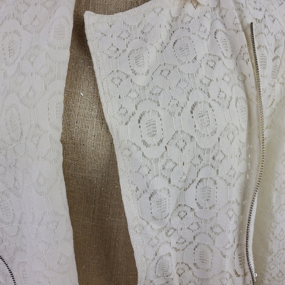 ALIE women off white blazer size Large cotton - Picture 10 of 16